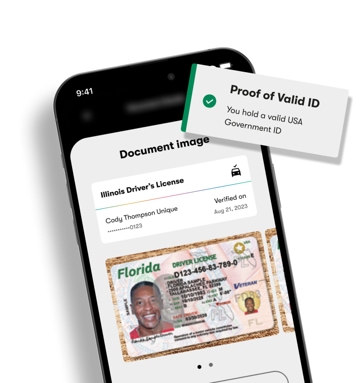 Proof of Valid ID. You hold a valid USA Government ID.